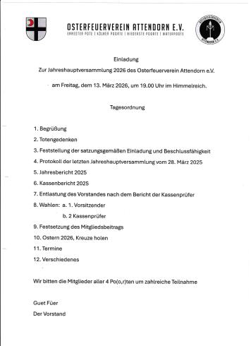 Jahreshauptversammlung 2026 / Kölner Poorte